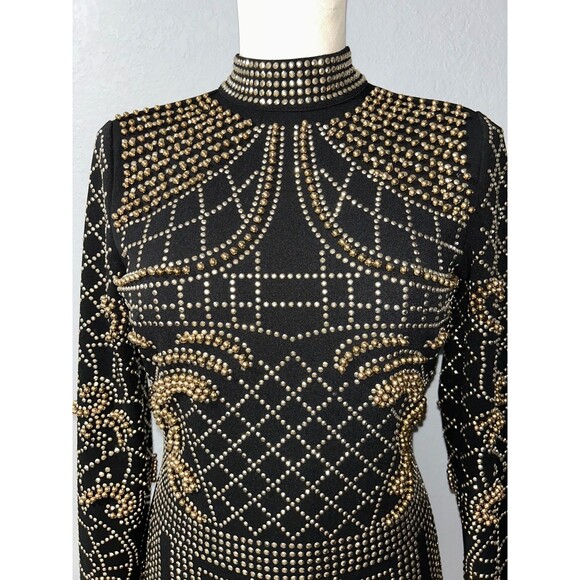 FASHION NOVA Women’s Brightest Gem Stretch Heavily Embellished Mini Dress size M - Picture 2 of 11